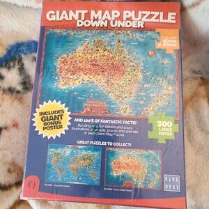 BLUE OPAL Giant Map Puzzle Down Under Australia 300 pieces NEW B101880
